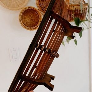 Boho Wood Fruit Basket